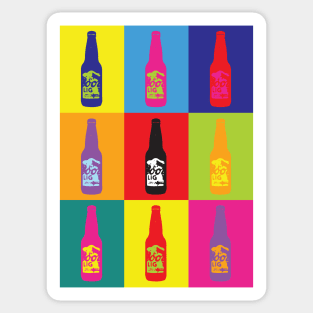 Retro Beer Bottles Pop Art Graphics Sticker